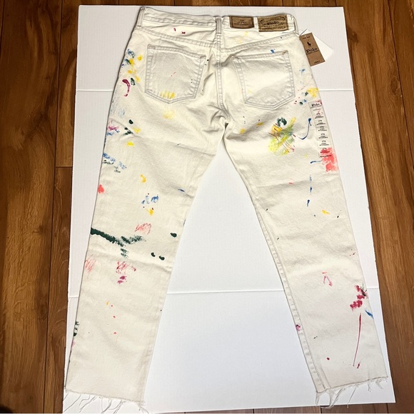 NWT Polo Ralph Lauren Avery Paint Splatter Boyfriend Jeans 27 - Picture 12 of 12